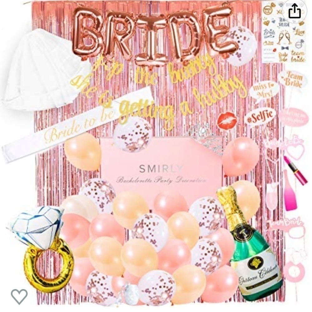 "smirly bachelorette party decorations kit